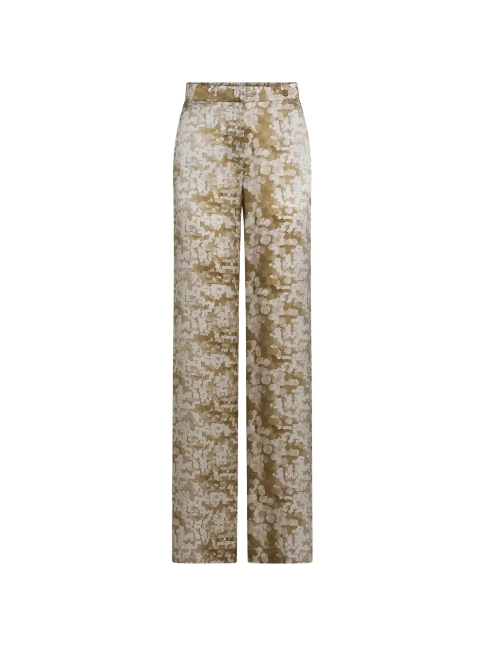 Collini Milano Eos abstract-print wide-leg trousers - Marrone