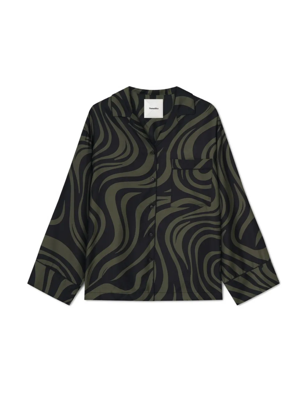 Nanushka Tinsley swirl-print shirt - Black