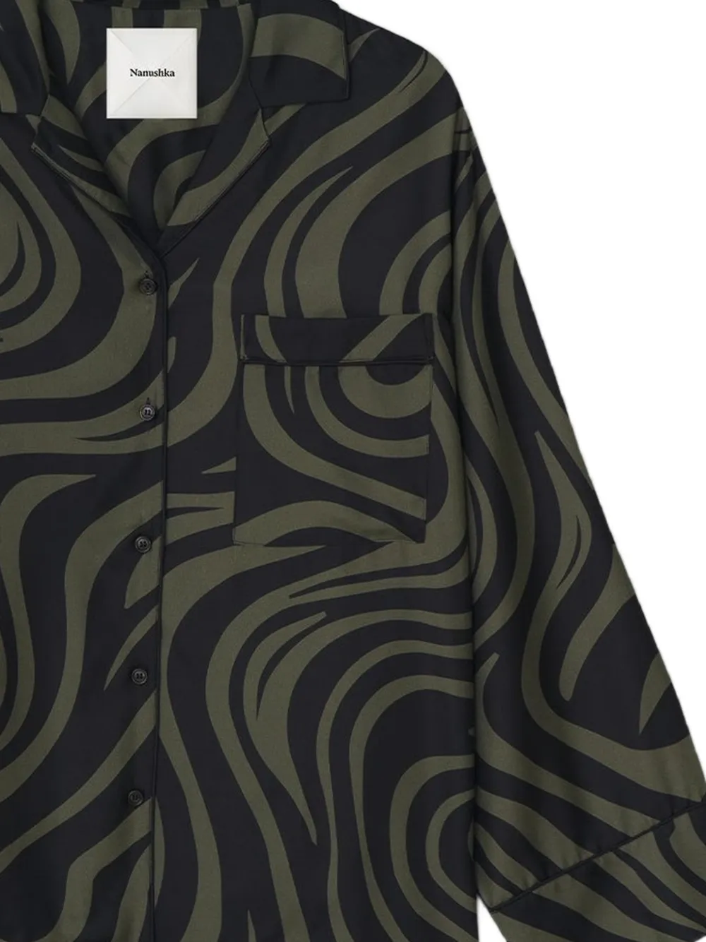 Nanushka Tinsley blouse met print Zwart