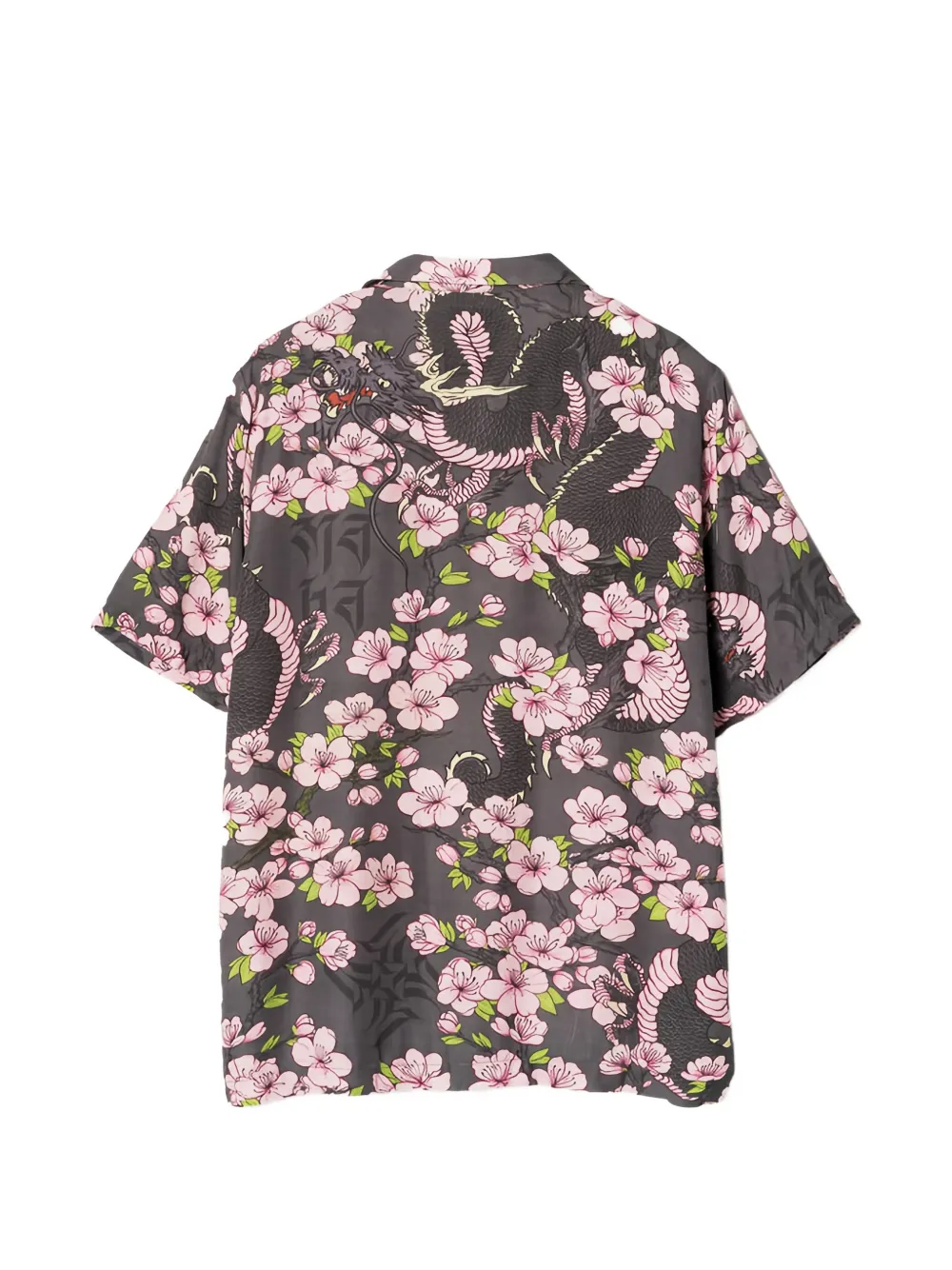 Maharishi Overhemd met Sakura-print Blauw