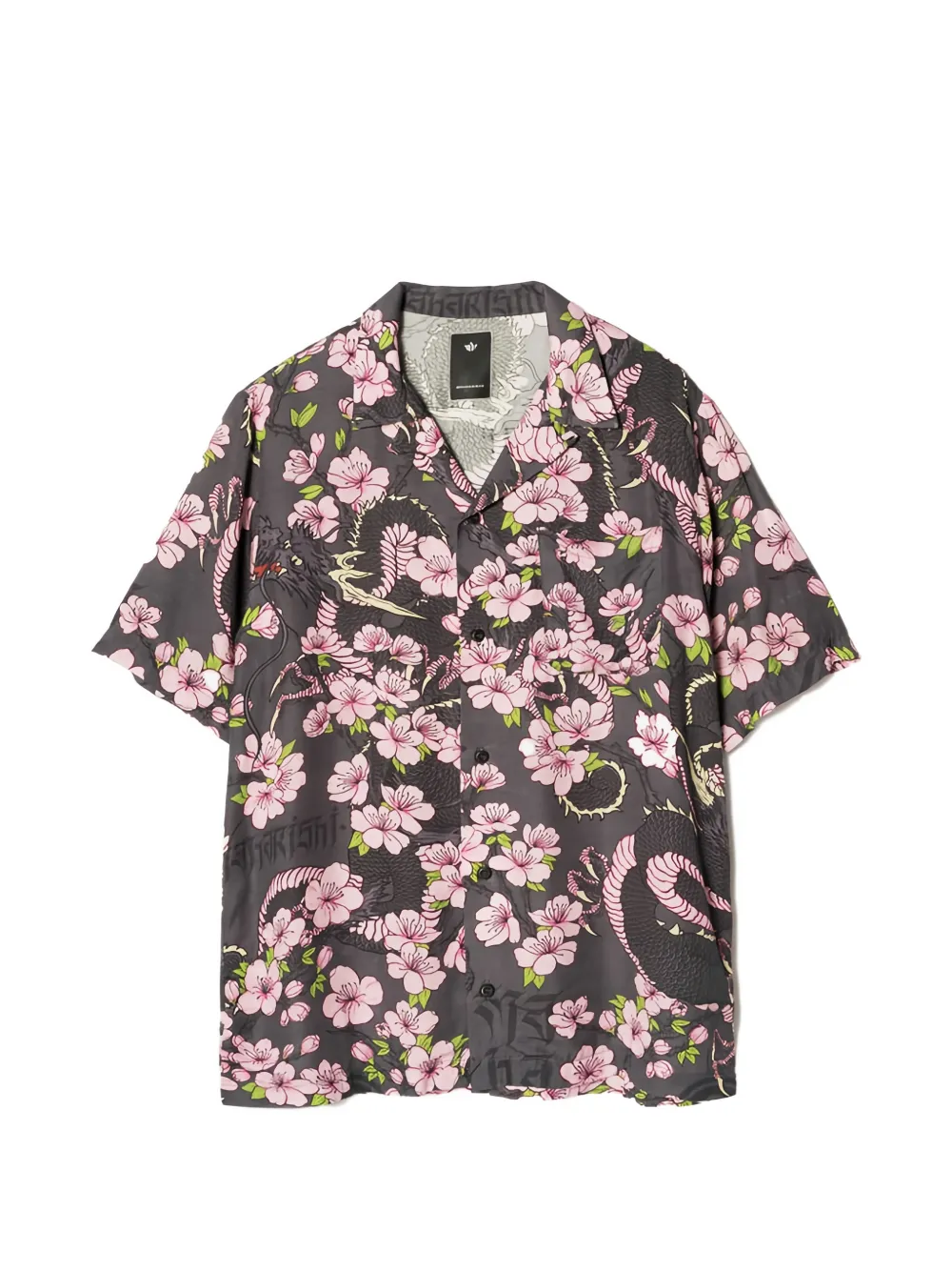 Maharishi sakura-print shirt - Blu