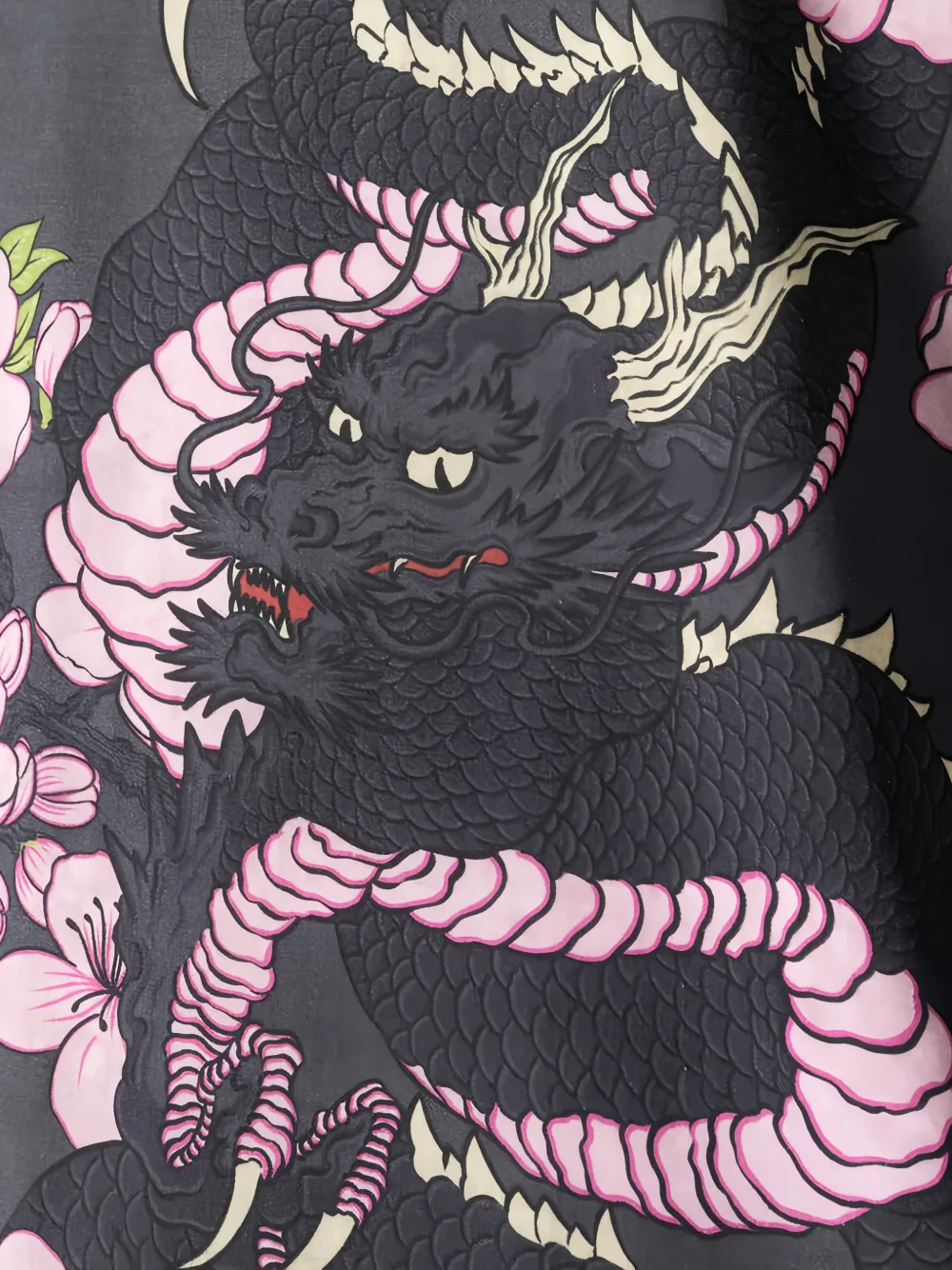 Maharishi Overhemd met Sakura-print Blauw