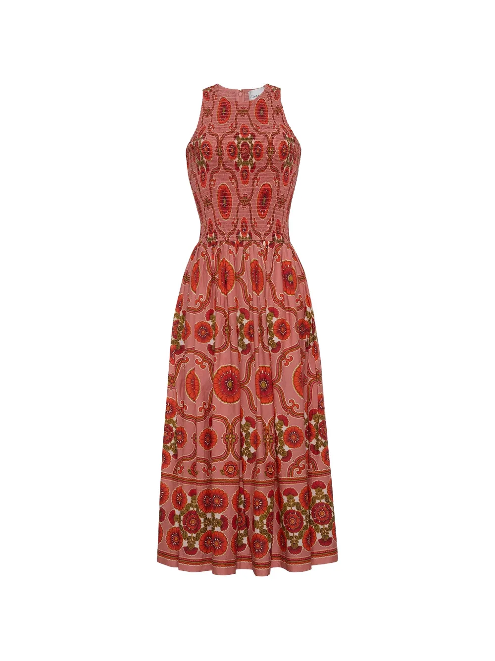 Cara Cara floral-print smocked dress - Pink