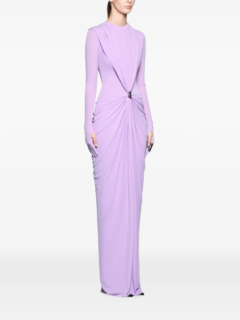 CHATS BY C.DAM Zayra maxi-jurk met ruches Paars