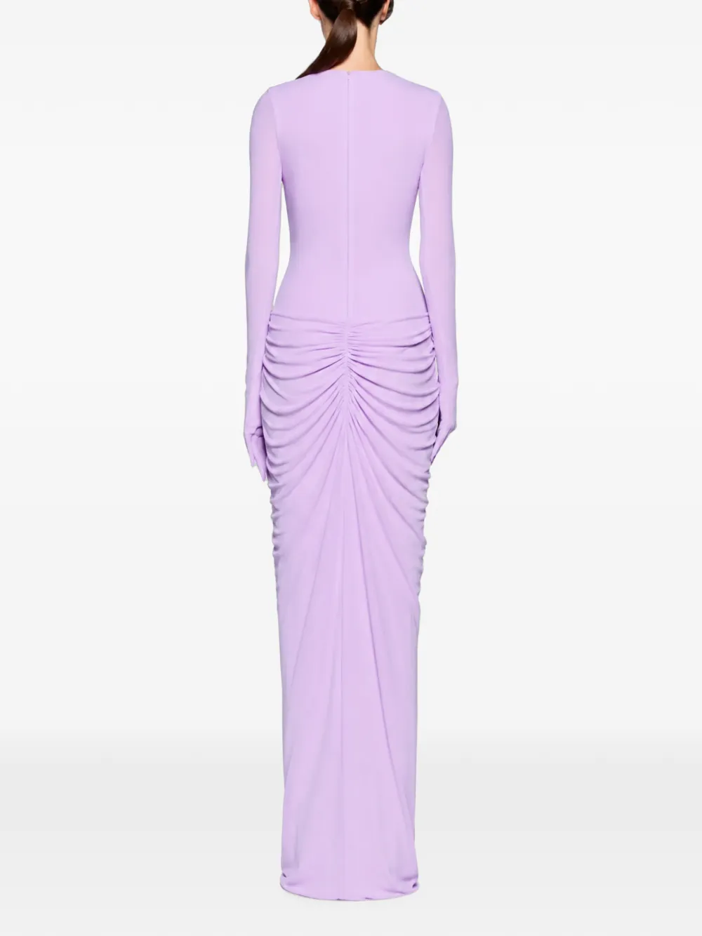 CHATS BY C.DAM Zayra maxi-jurk met ruches Paars