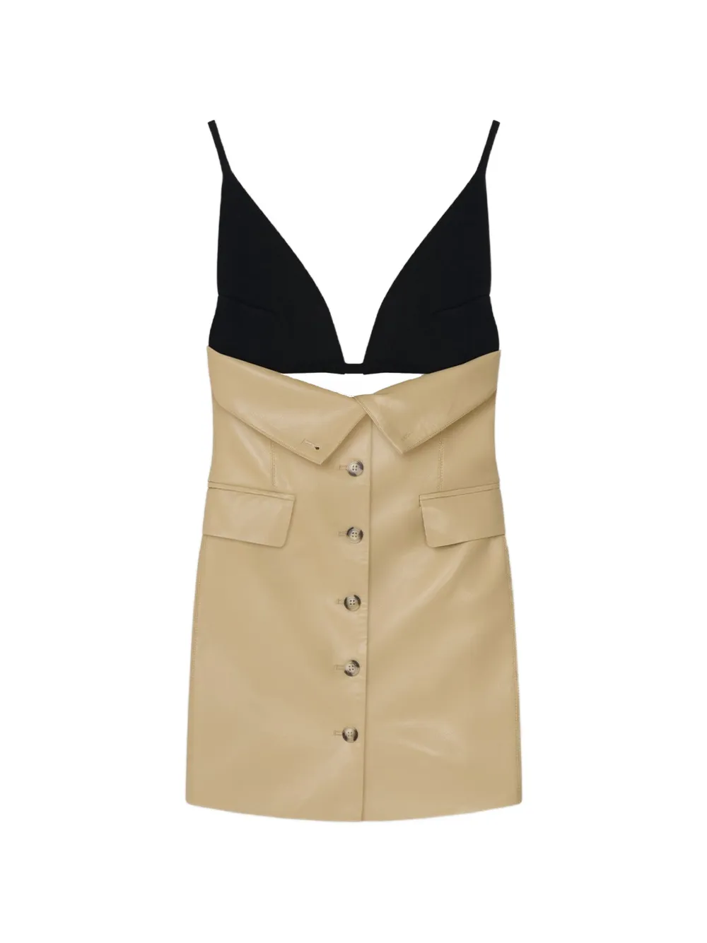 Nanushka Zyana mini-jurk met V-hals Geel