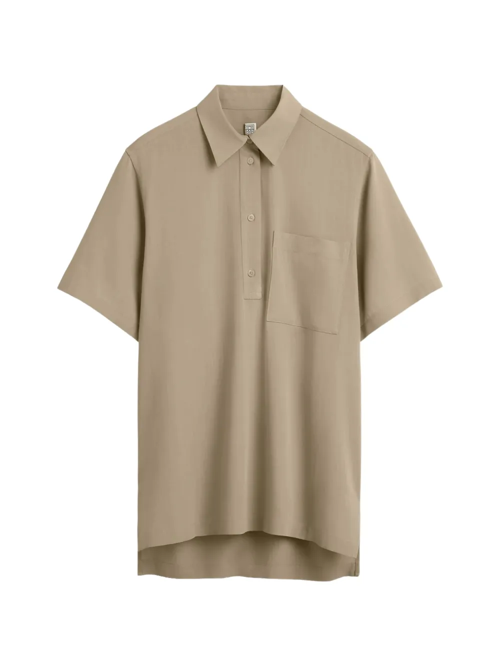 TOTEME patch-pocket short-sleeve polo top - Toni neutri