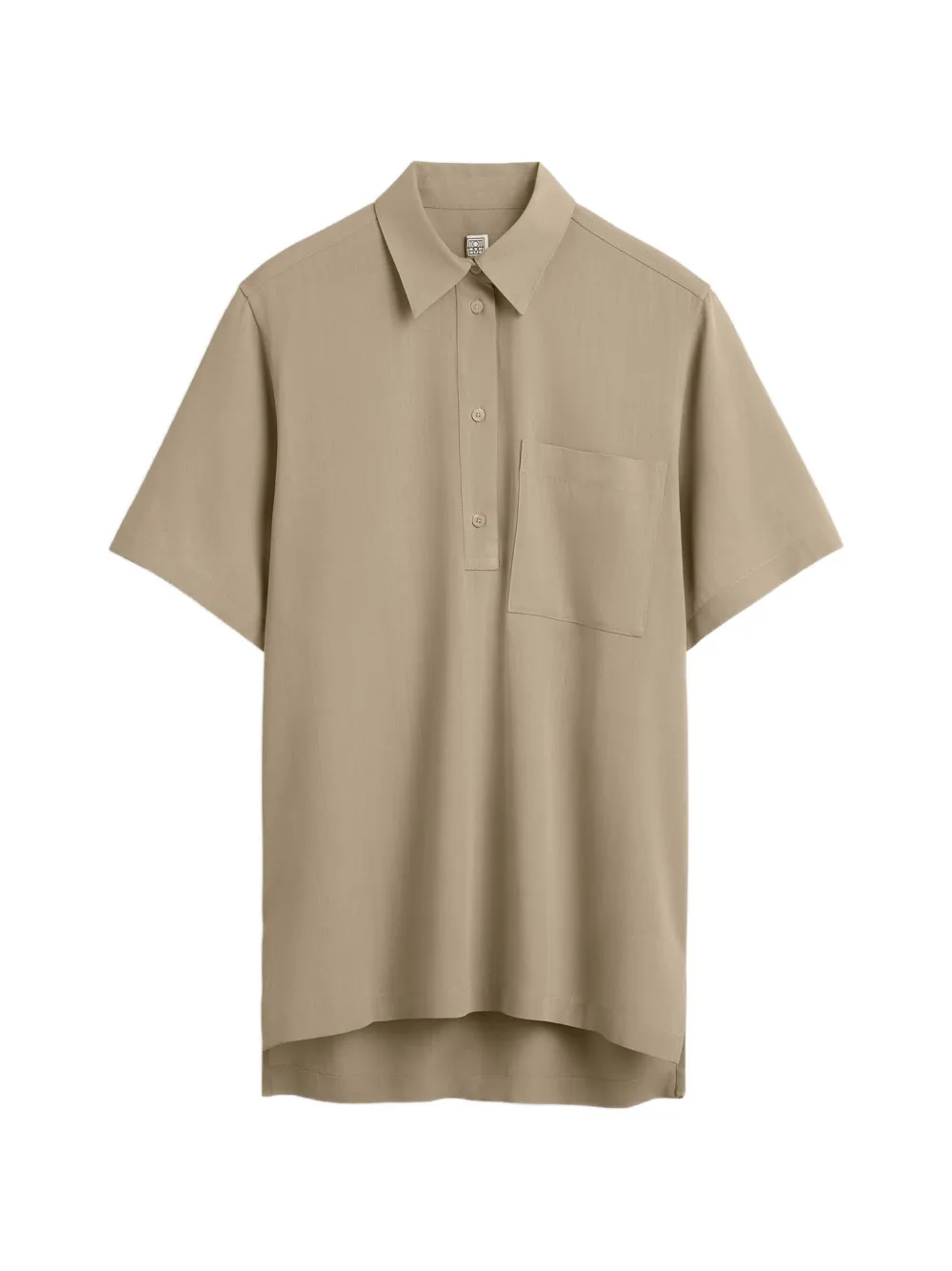 TOTEME patch-pocket short-sleeve polo top - Toni neutri