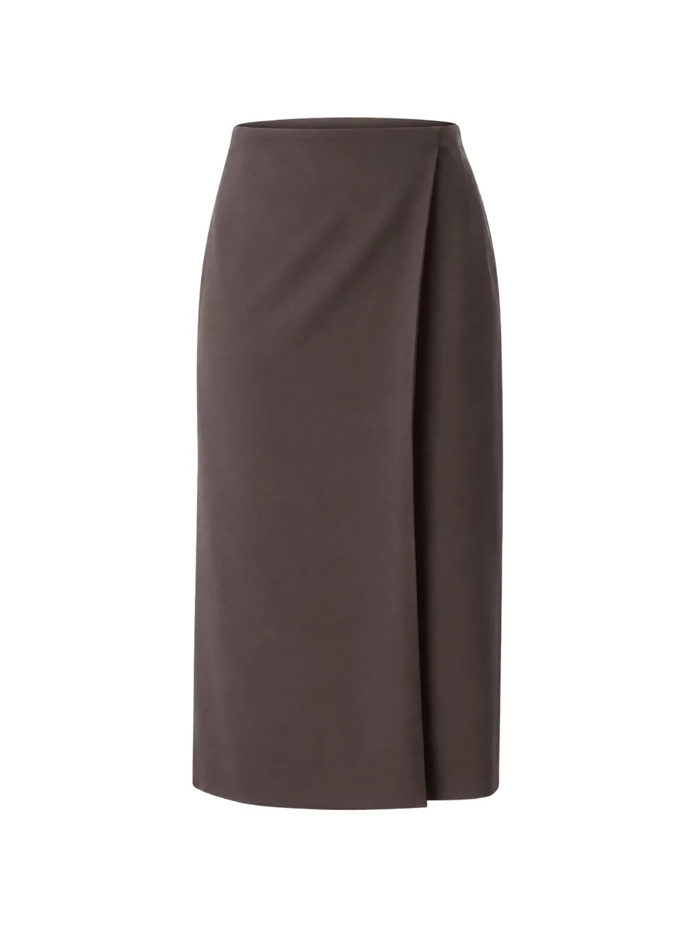 Calvin Klein wrap side-slit midi skirt - Marrone