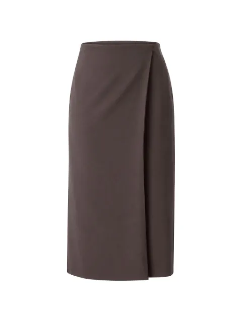 Calvin Klein wrap side-slit midi skirt