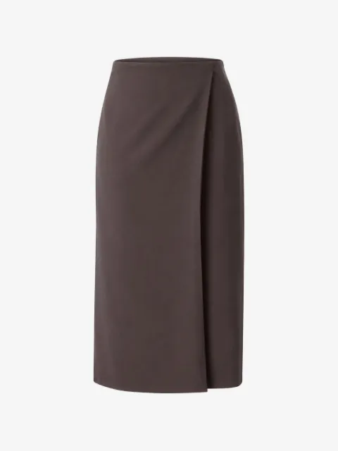 Calvin Klein falda midi con diseño cruzado