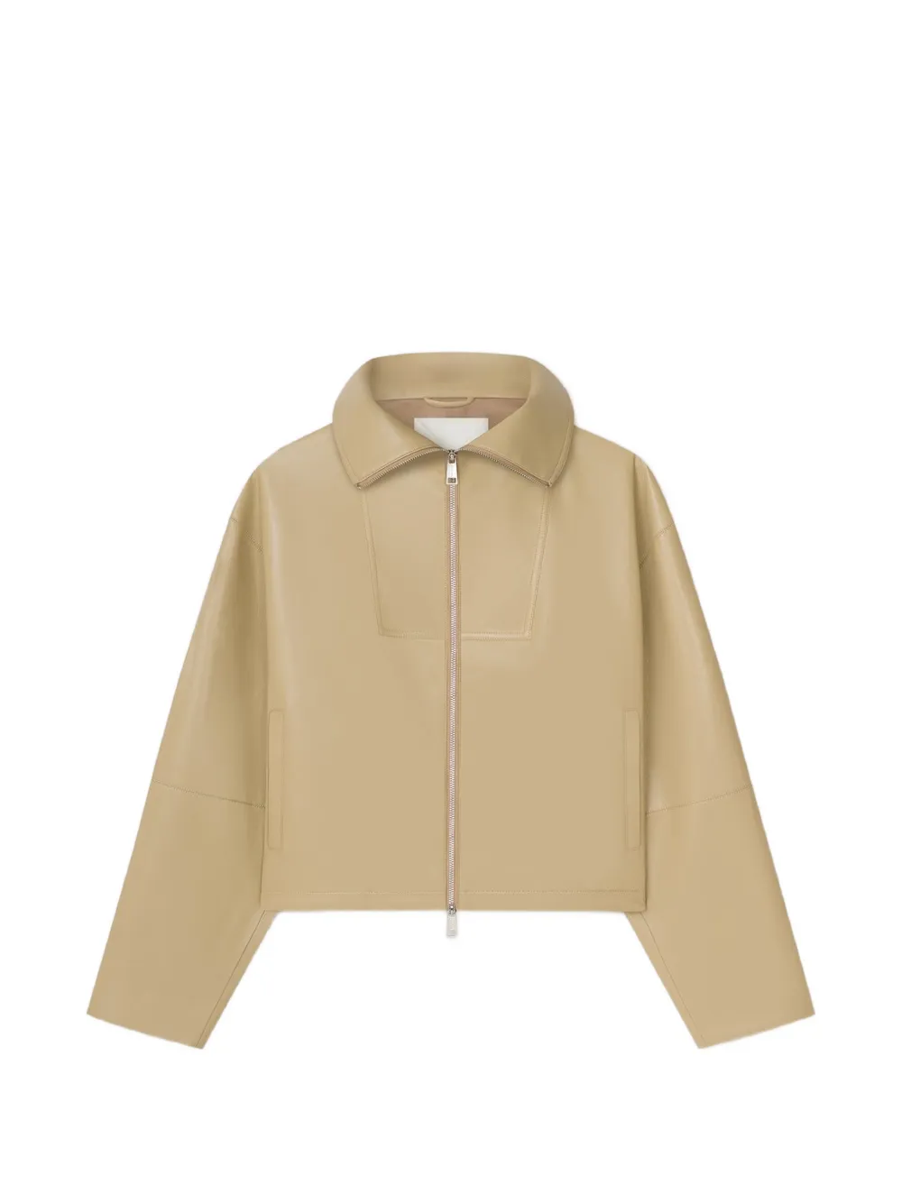 Nanushka Alonza boxy-fit funnel-neck jacket - Toni neutri