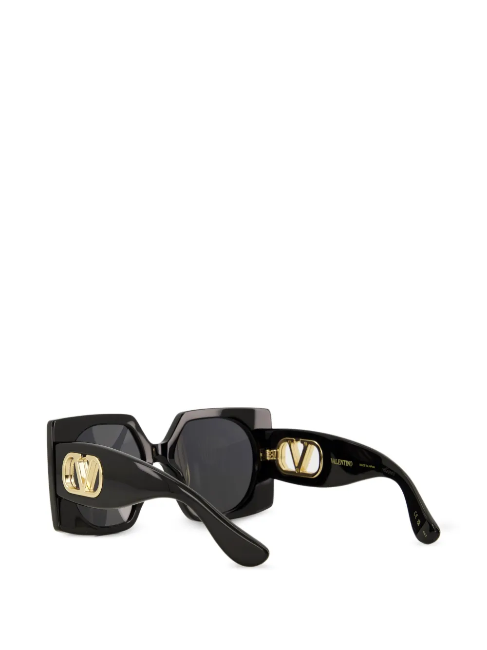 VALENTINO GARAVANI EYEWEAR VLogo bril met rechthoekig montuur Zwart