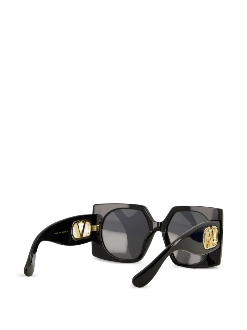 VALENTINO GARAVANI EYEWEAR VLogo bril met rechthoekig montuur Zwart