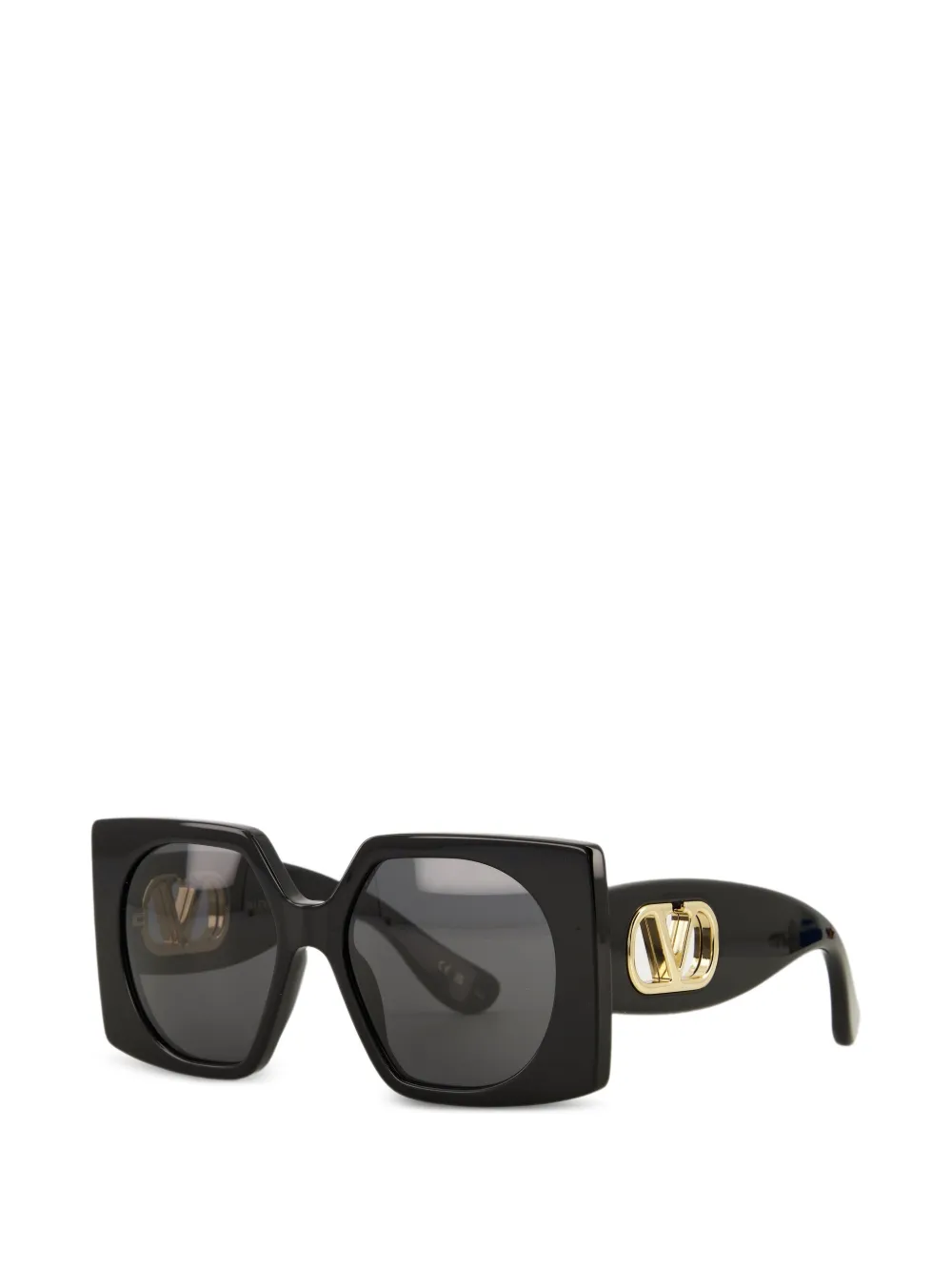 VALENTINO GARAVANI EYEWEAR VLogo bril met rechthoekig montuur Zwart