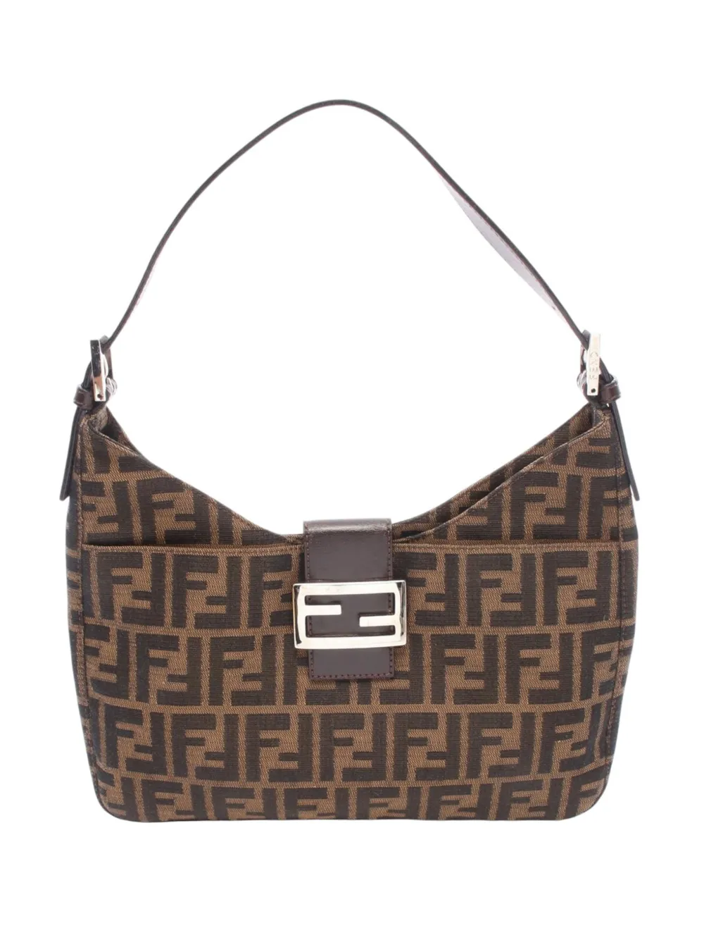 Fendi Pre-Owned 2000-2010 Zucca Canvas shoulder bag - Braun