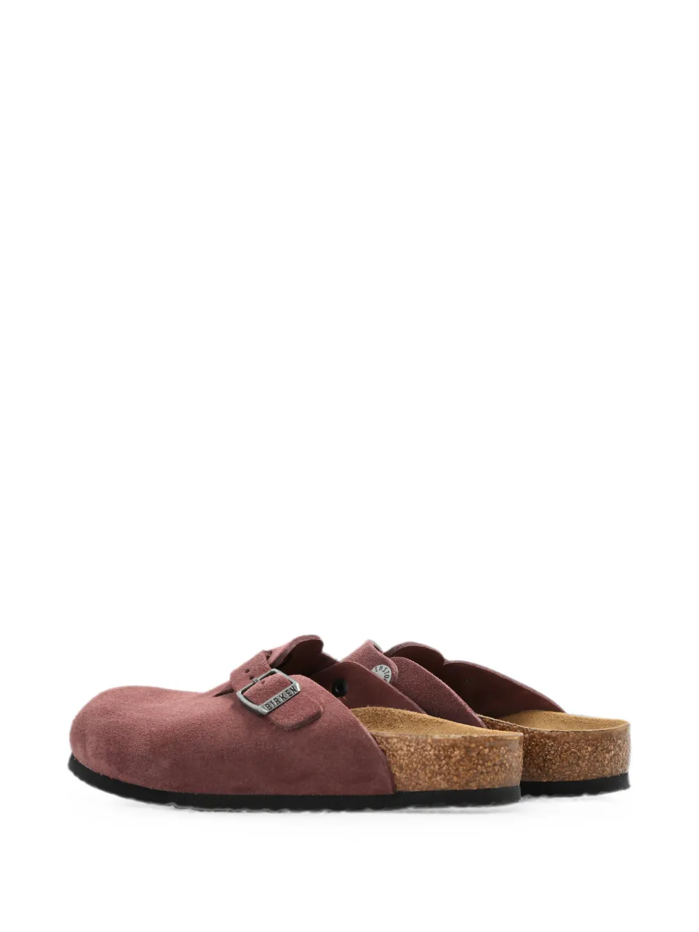 Birkenstock Kids Boston suede mules Roze