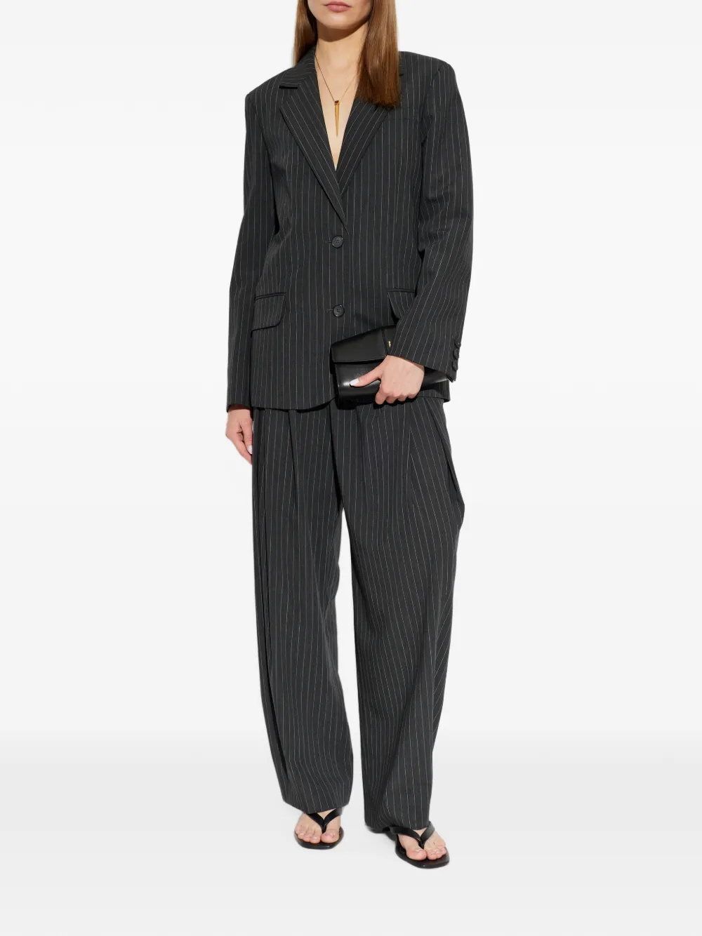 IRO Blazer met krijtstreep Grijs