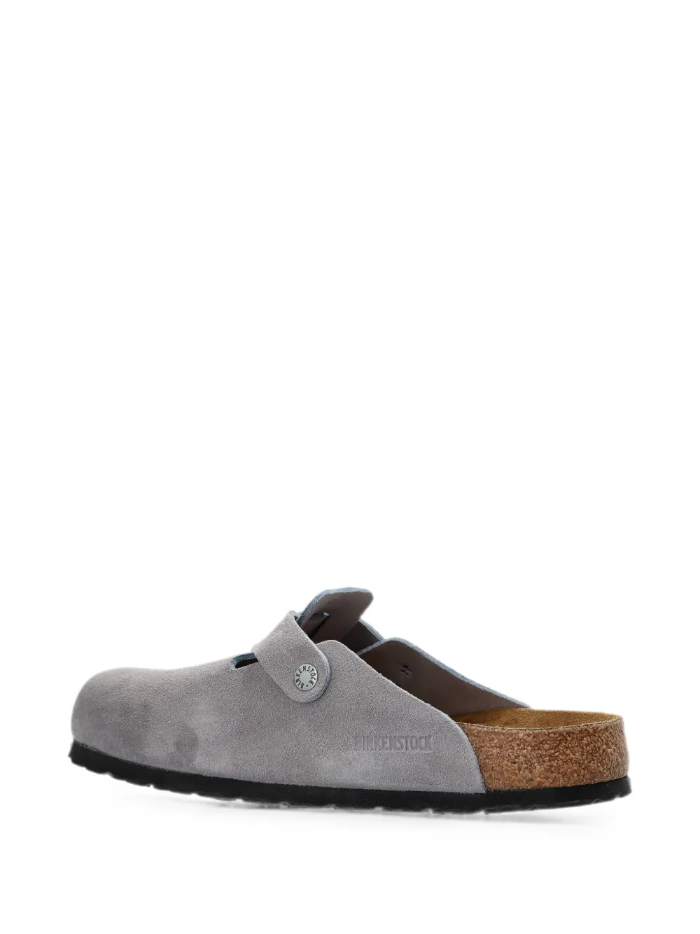 Birkenstock Boston buckle-fastening suede mules Paars