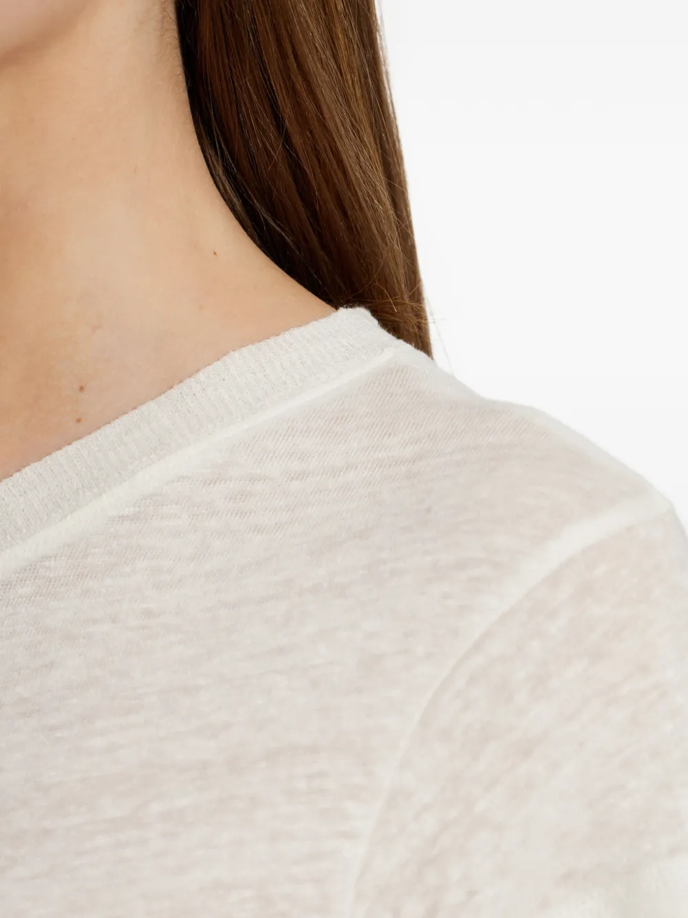 IRO Sybel T-shirt met V-hals Beige