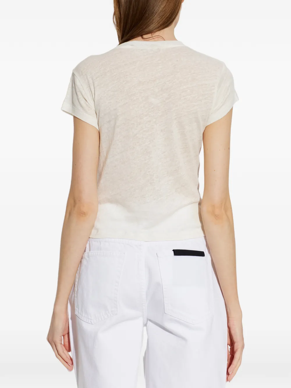 IRO Sybel T-shirt met V-hals Beige