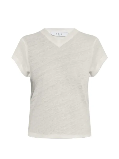 IRO V-neck linen T-shirt