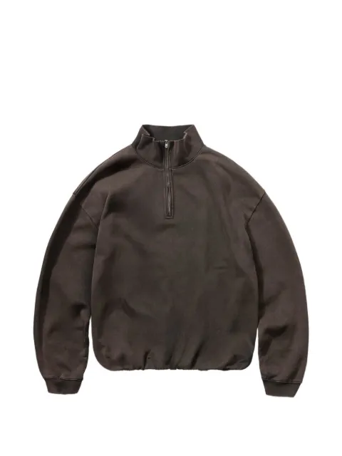 Represent initial funnel neck quarter zip sweatshirt