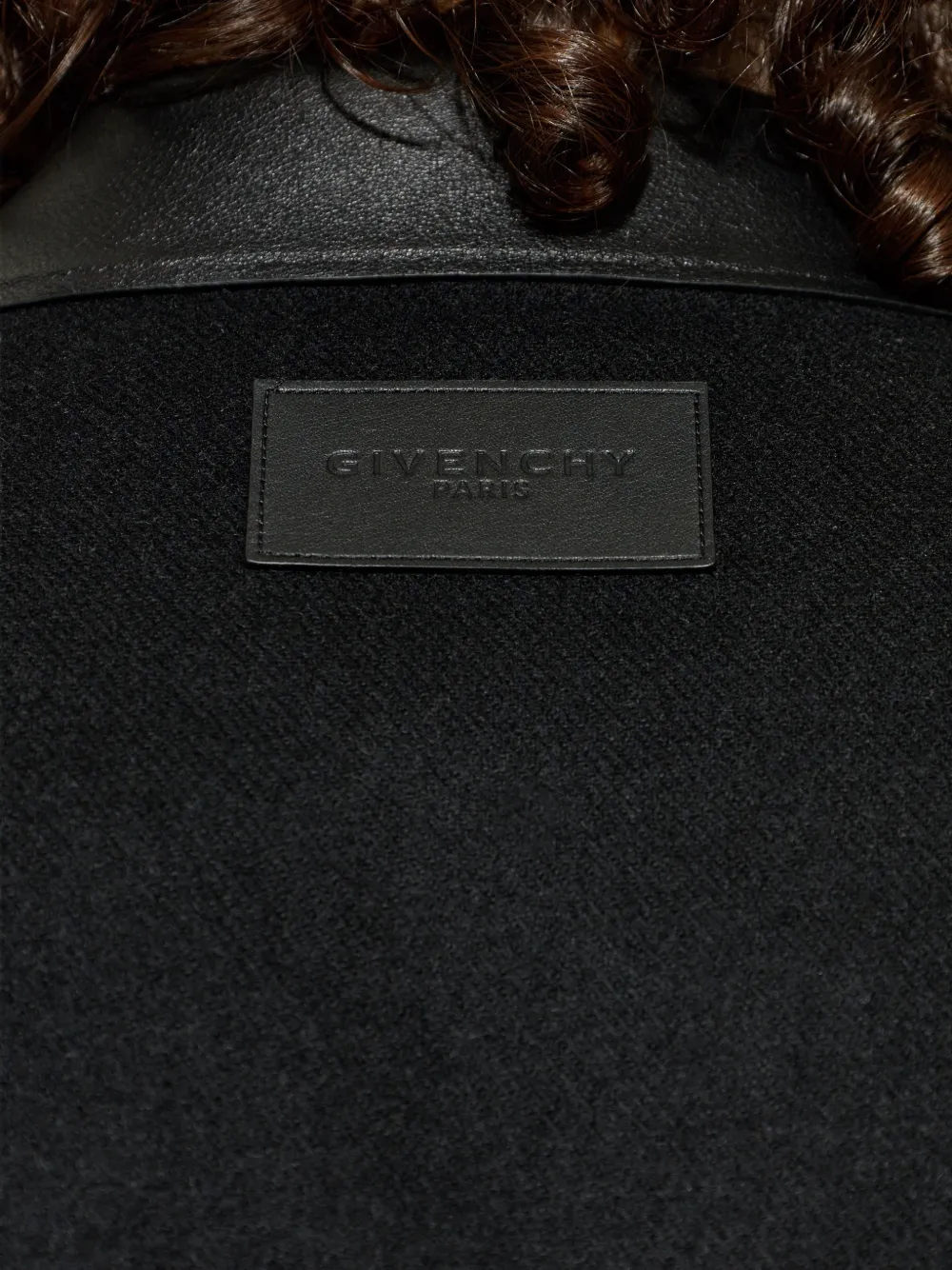 Givenchy Wollen jack met leren kraag Zwart