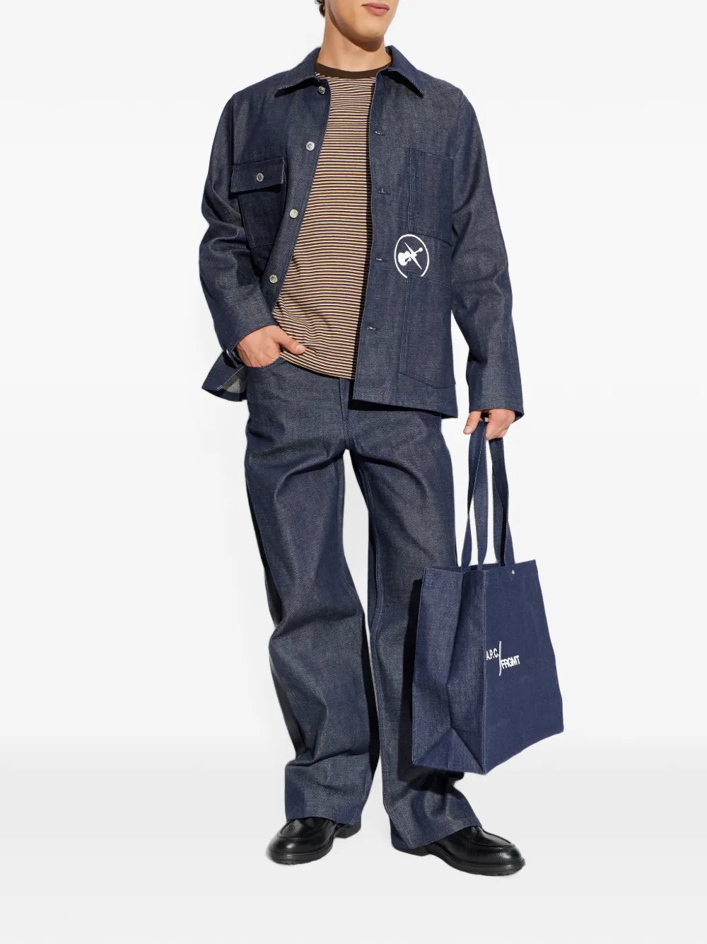 A.P.C. ストライプ Tシャツ | ブラウン | FARFETCH JP