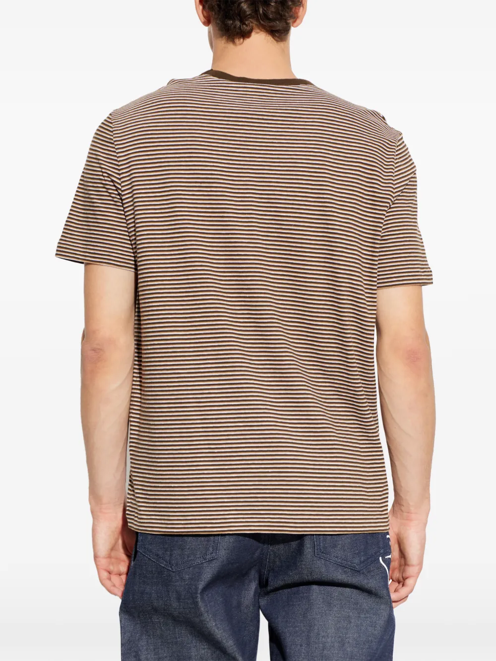 A.P.C. T-shirt met geborduurd logo Bruin