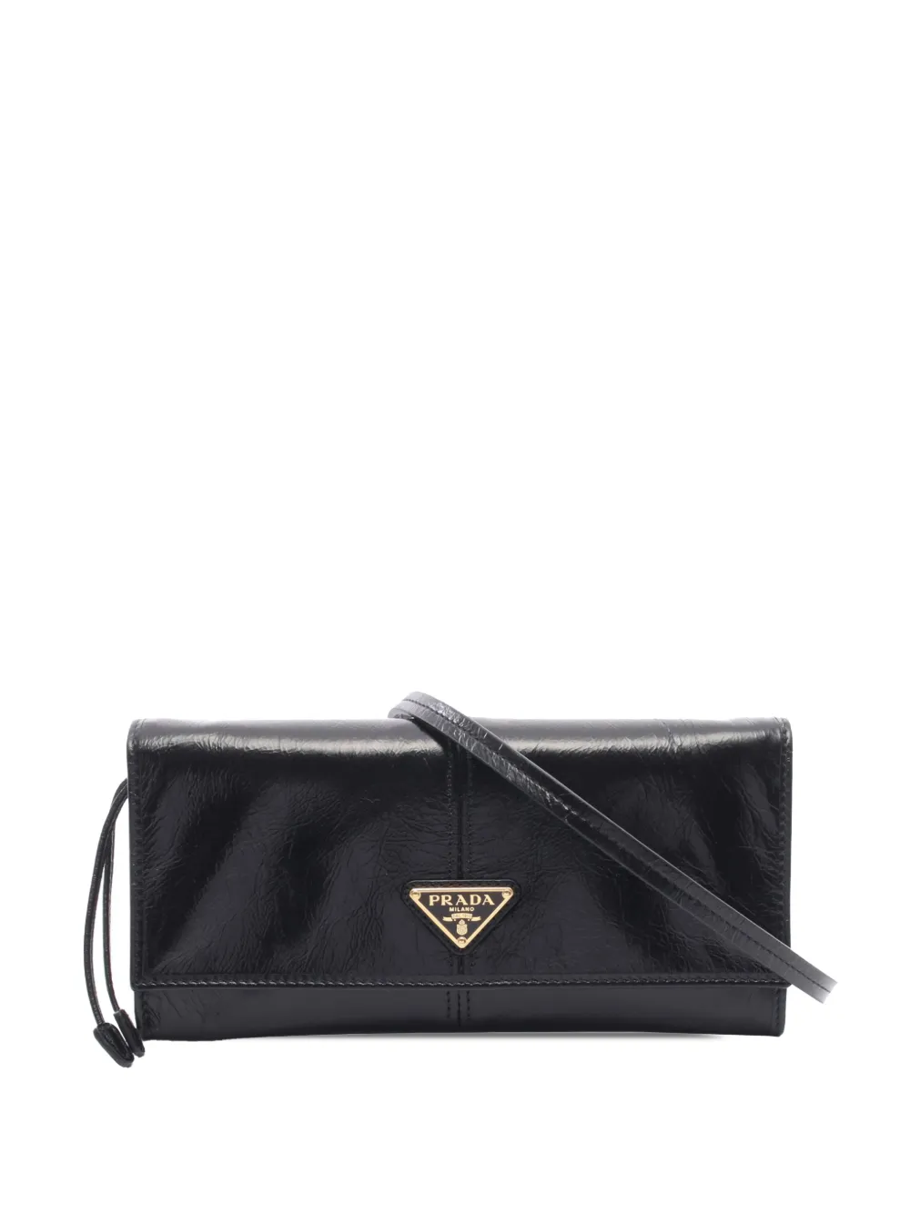 Prada Pre-Owned 2013-2026 Calfskin Wallet on Strap crossbody bag - Nero