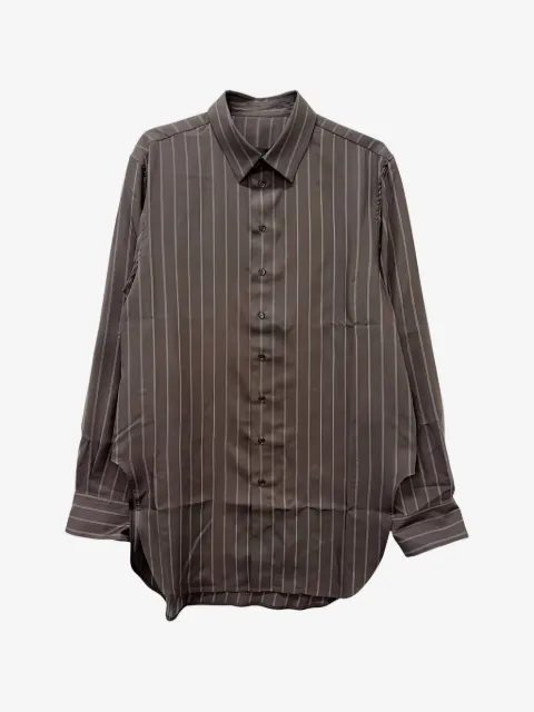 Omar Afridi Ives striped long-sleeve shirt