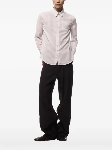 Omar Afridi striped long-sleeve shirt