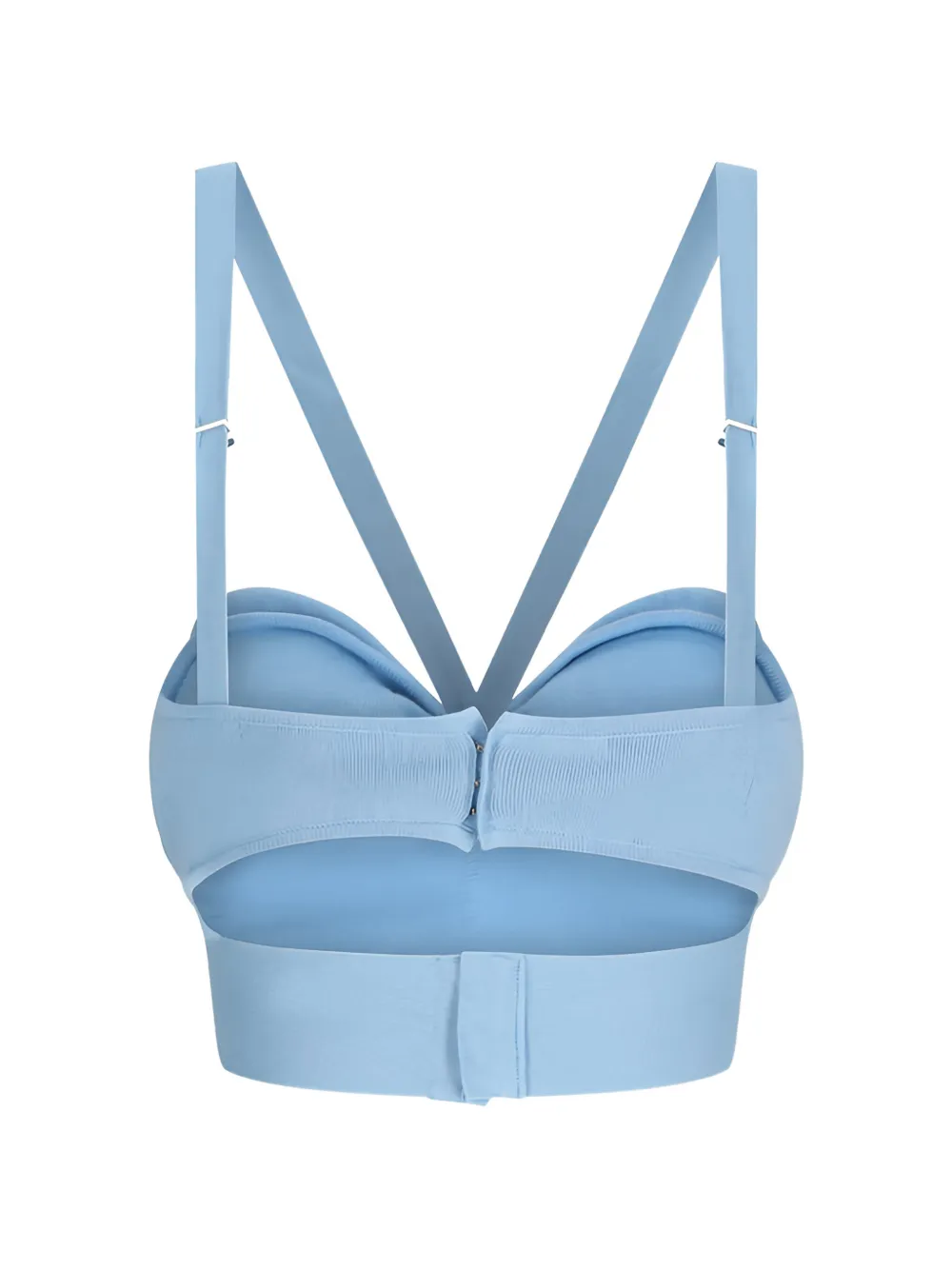 Rabanne Top met geborduurde bloemen en sweetheart-hals Blauw