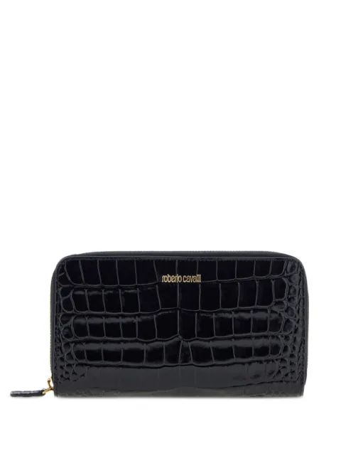 Roberto Cavalli croc-effect zip-around wallet