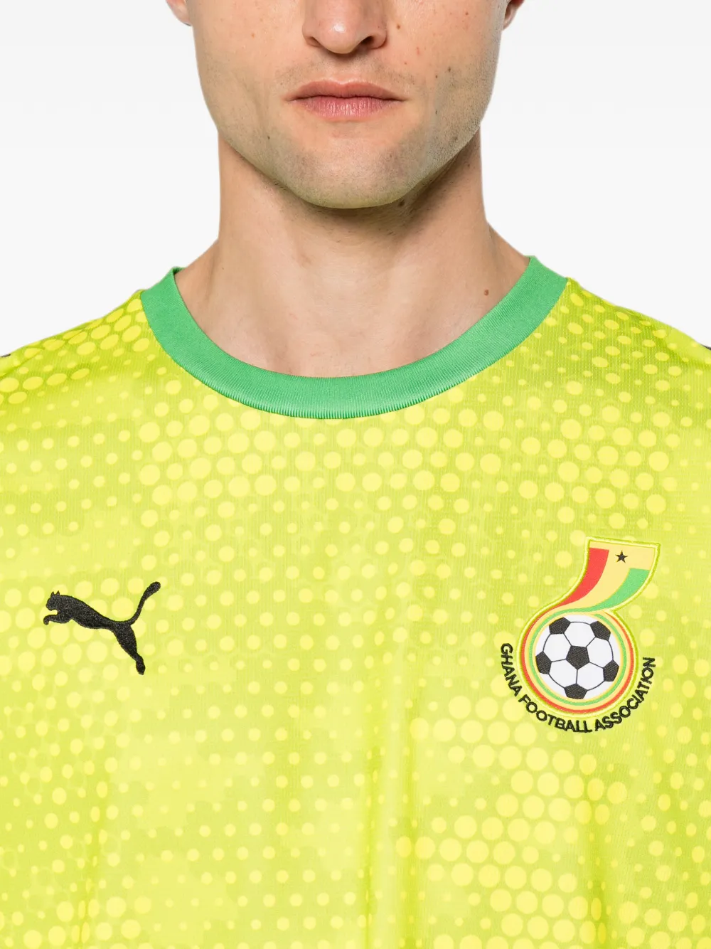 PUMA x Salehe Bembury x Ghana Patterned logo-print T-shirt | Green