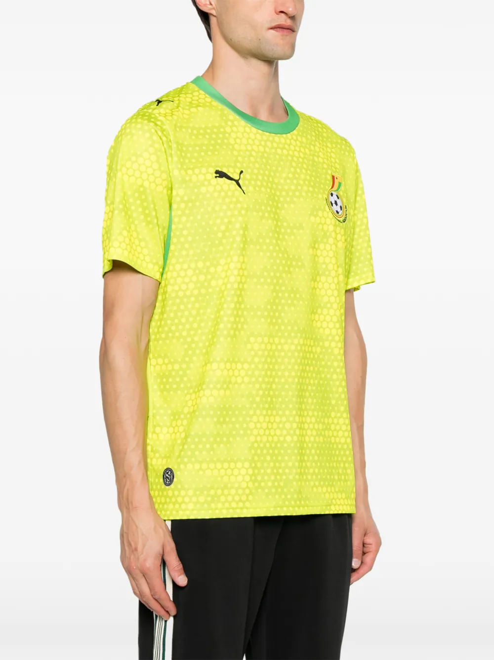 PUMA x Salehe Bembury x Ghana Patterned logo-print T-shirt | Green
