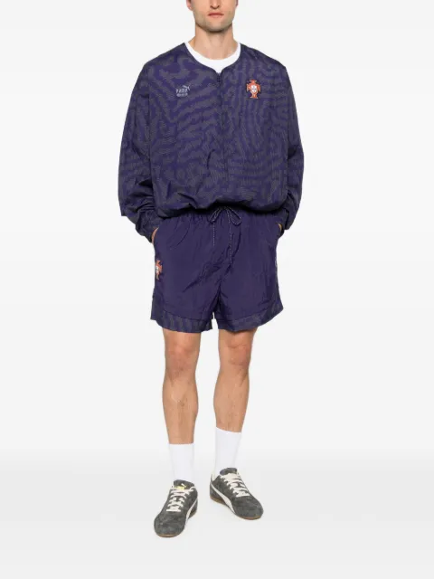 PUMA x FPF x SB King logo-patch drawstring shorts