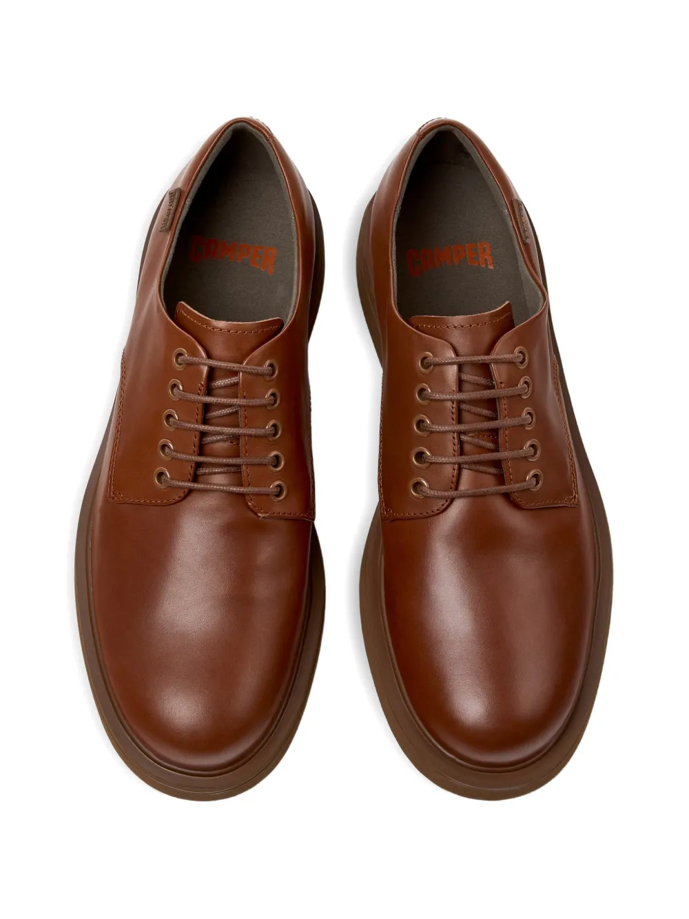 Camper Norman leren veterschoenen Bruin
