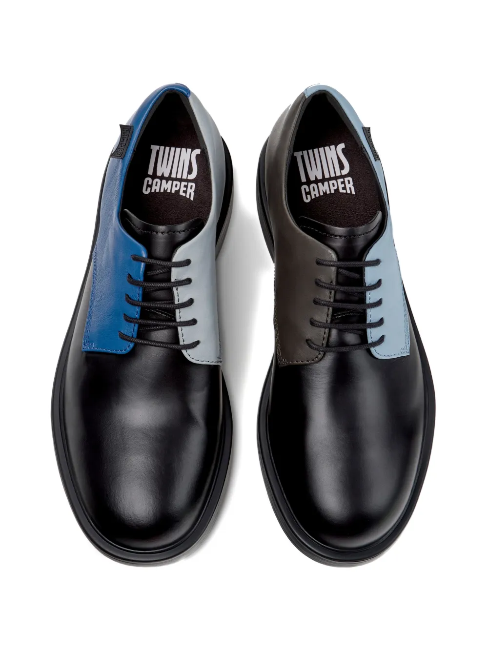 Camper Twins leather lace-up shoes Zwart