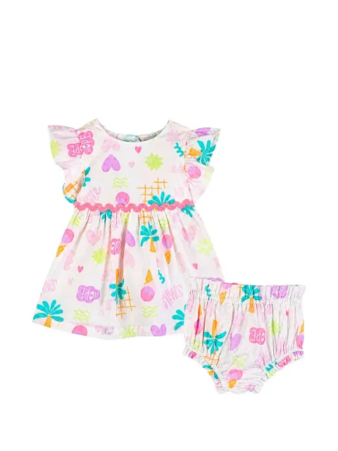 Billieblush graphic-print ruffled dress