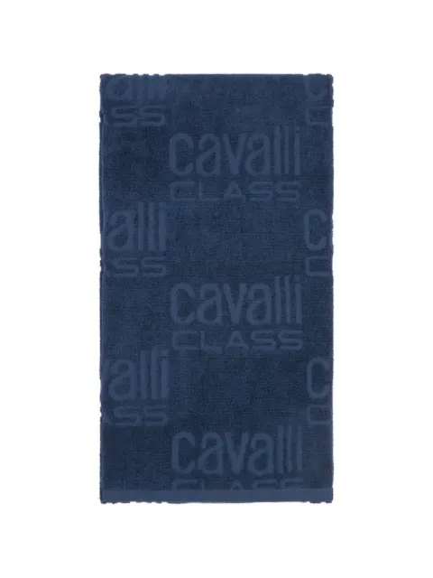 Cavalli Class logo-jacquard beach towel