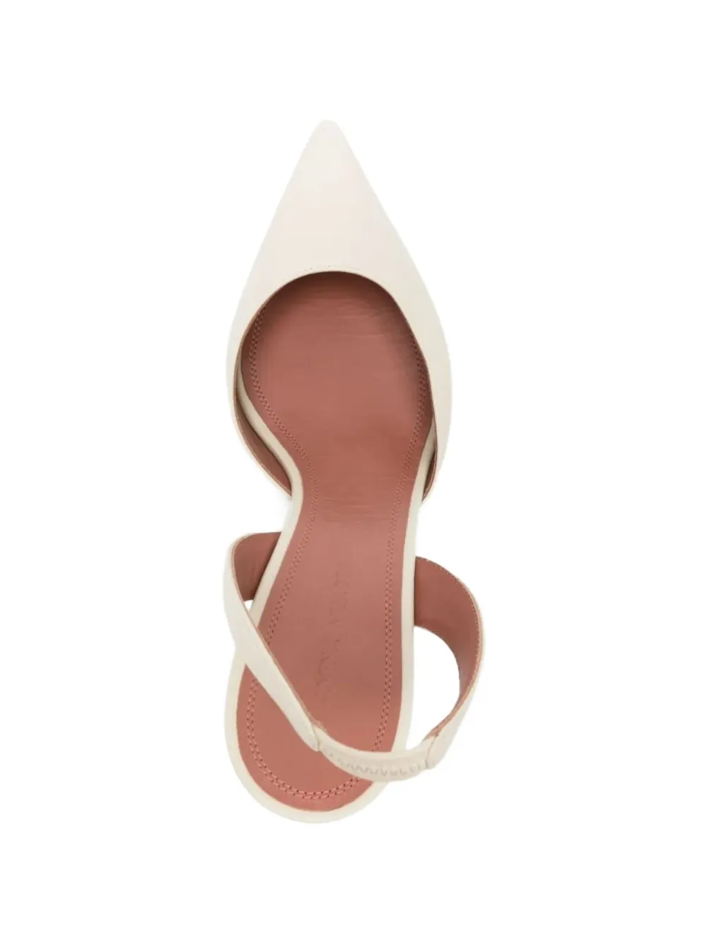 Amina Muaddi pointed-toe slingback heeled pumps Wit