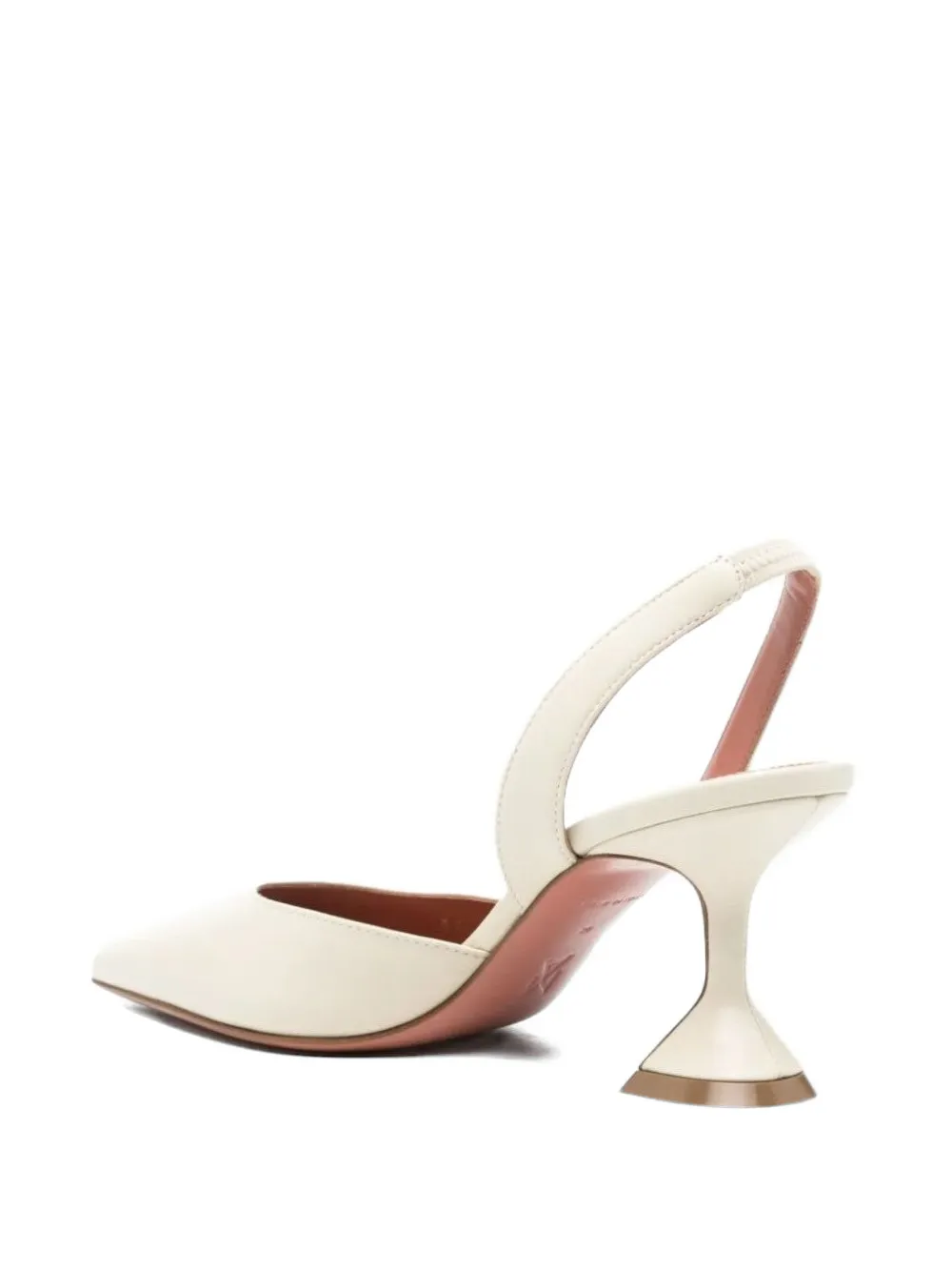 Amina Muaddi pointed-toe slingback heeled pumps Wit