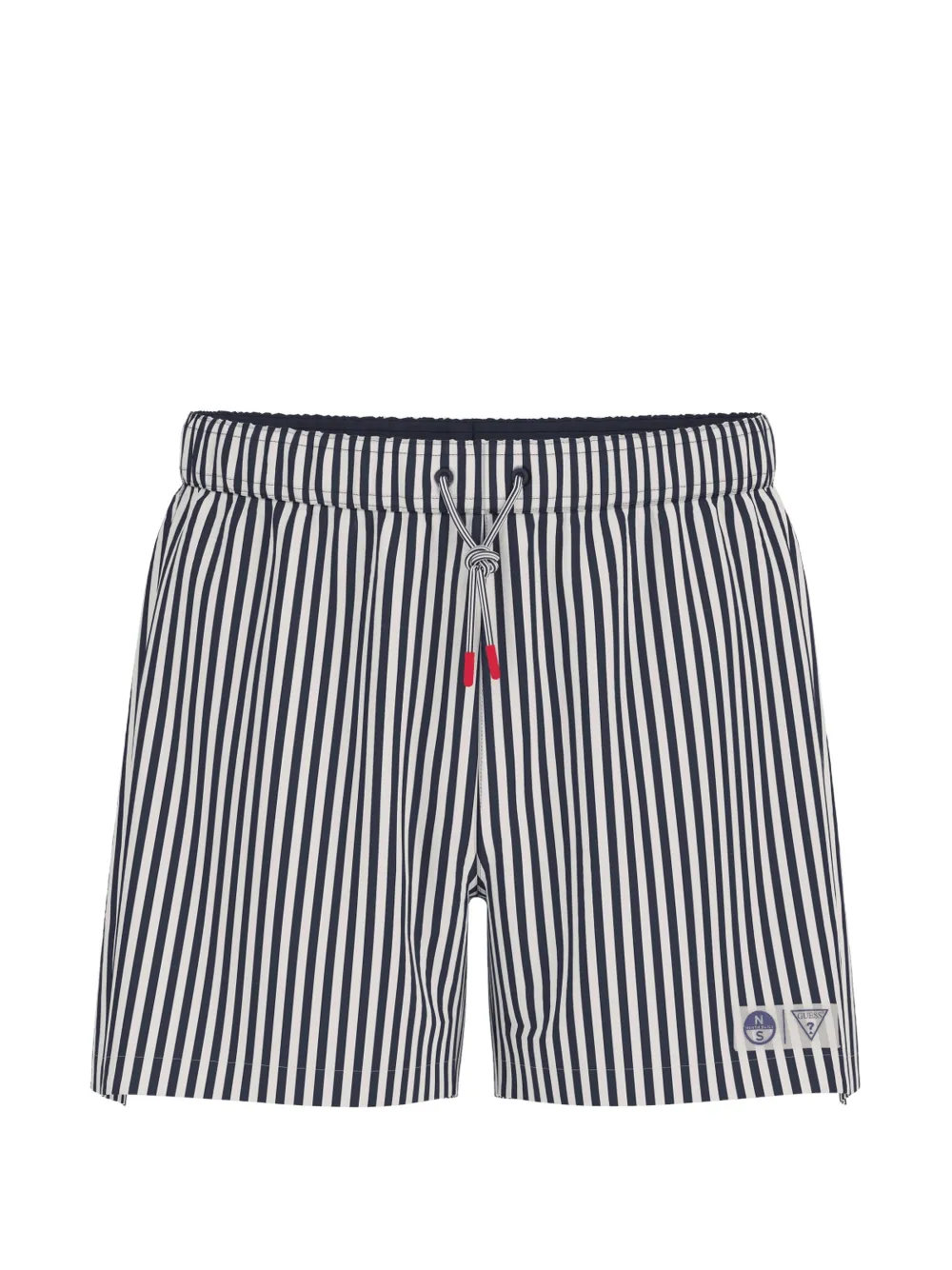 GUESS USA vertical-stripe drawstring swim shorts - Blu