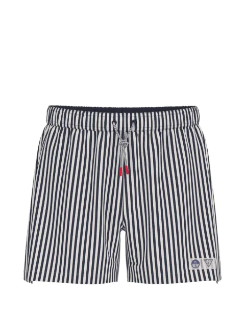 GUESS USA vertical-stripe drawstring swim shorts