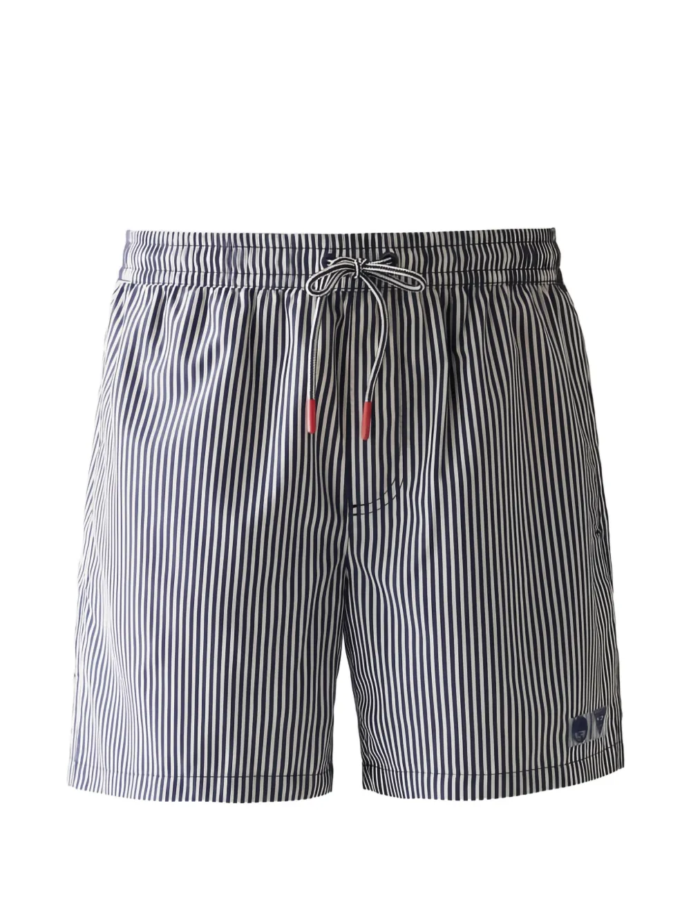 GUESS USA vertical-stripe drawstring swim shorts - Blau