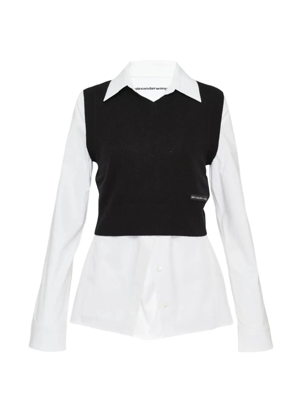 Alexander Wang layered long-sleeve shirt - Bianco