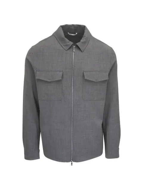 Marco Pescarolo crepe-texture zip-up jacket