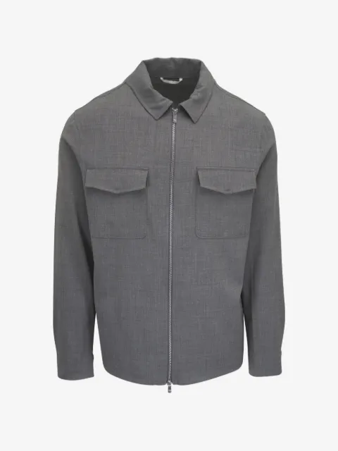 Marco Pescarolo crepe-texture zip-up jacket